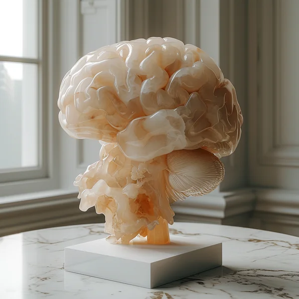 Crystal Brain Sculpture Art
