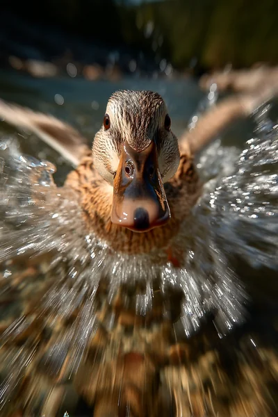 Duck Feet Motion Water Photo