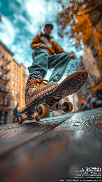 Skateboard Action Photography AI