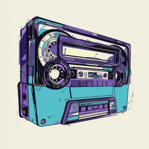 Retro Cassette Tape Pop Art