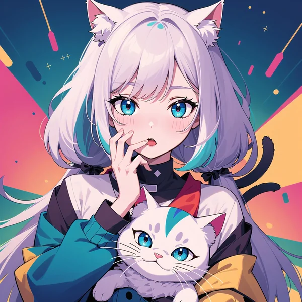 Cute Pop Illustration Cats AI