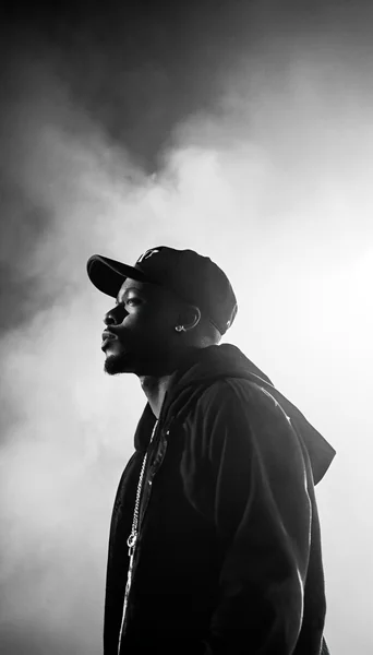 Black & White Rapper Concert Photography