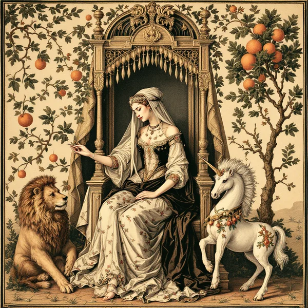 Regenerate Mille - Fleurs Tapestry of The Lady and the Unicorn
