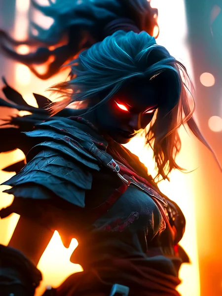 Female Shadow Assassin Cinematic Art