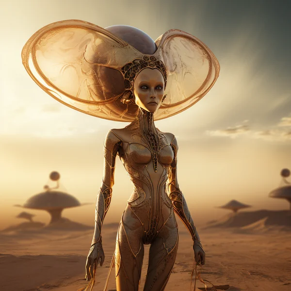 Alien Woman Mars AI Art