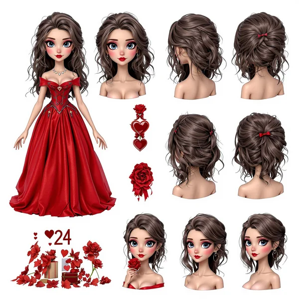 Princess Character Sheet Design