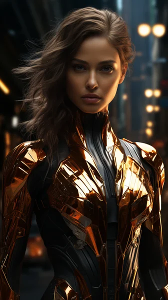 Holographic Fashion Beauty Close-Up