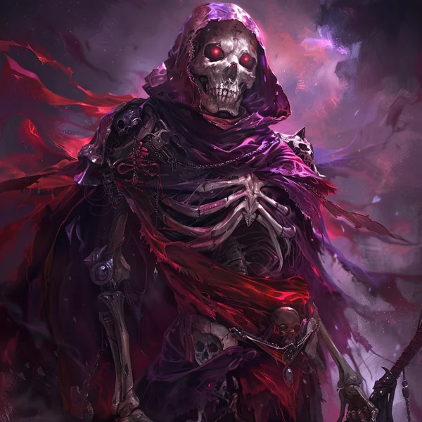 Dark Skeleton Fantasy Wallpaper Art