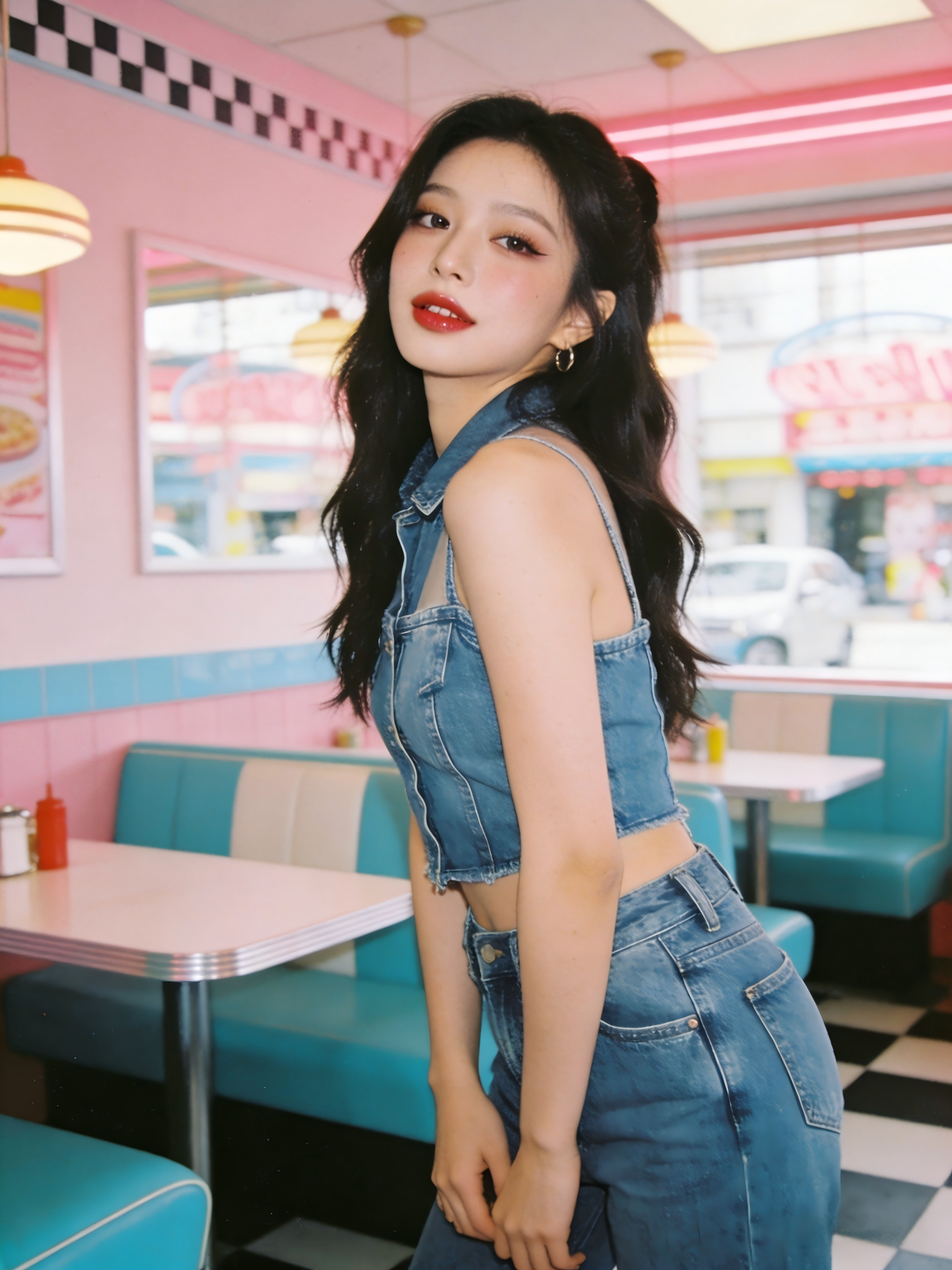 Korean Idol Girl In A Concept Photo Shoot, Wearing A...