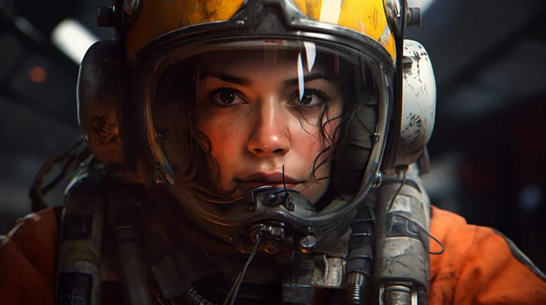 Female Space Pilot Character Art