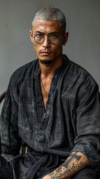 Male Gothic Fashion Studio Portrait