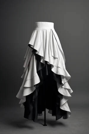 Avant-Garde Black Skirt Fashion Shot