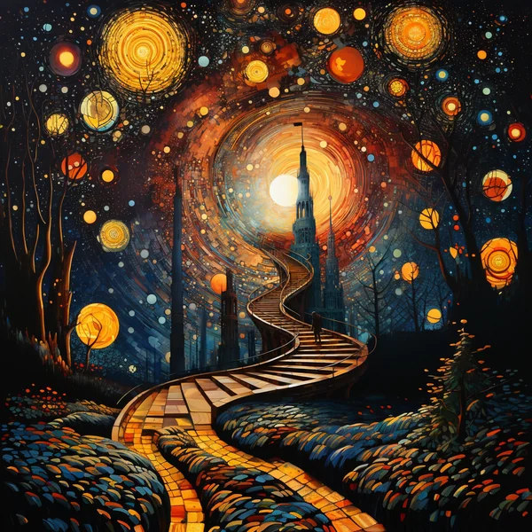 Stairway to Heaven Fantasy Painting