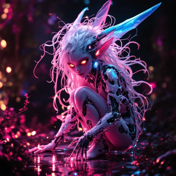 Cyberpunk Pixie Demonangel Art