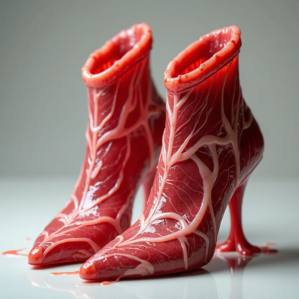 Surreal Raw Meat Shoe Photography
