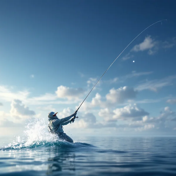Tucunare Fish Jumping Fishing Scene