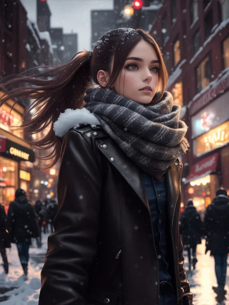 Snowy City Gothic Fashion Shot