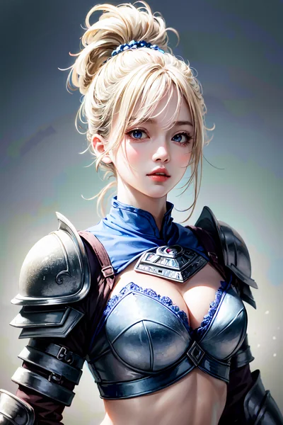 White-Haired Korean Fantasy Portrait