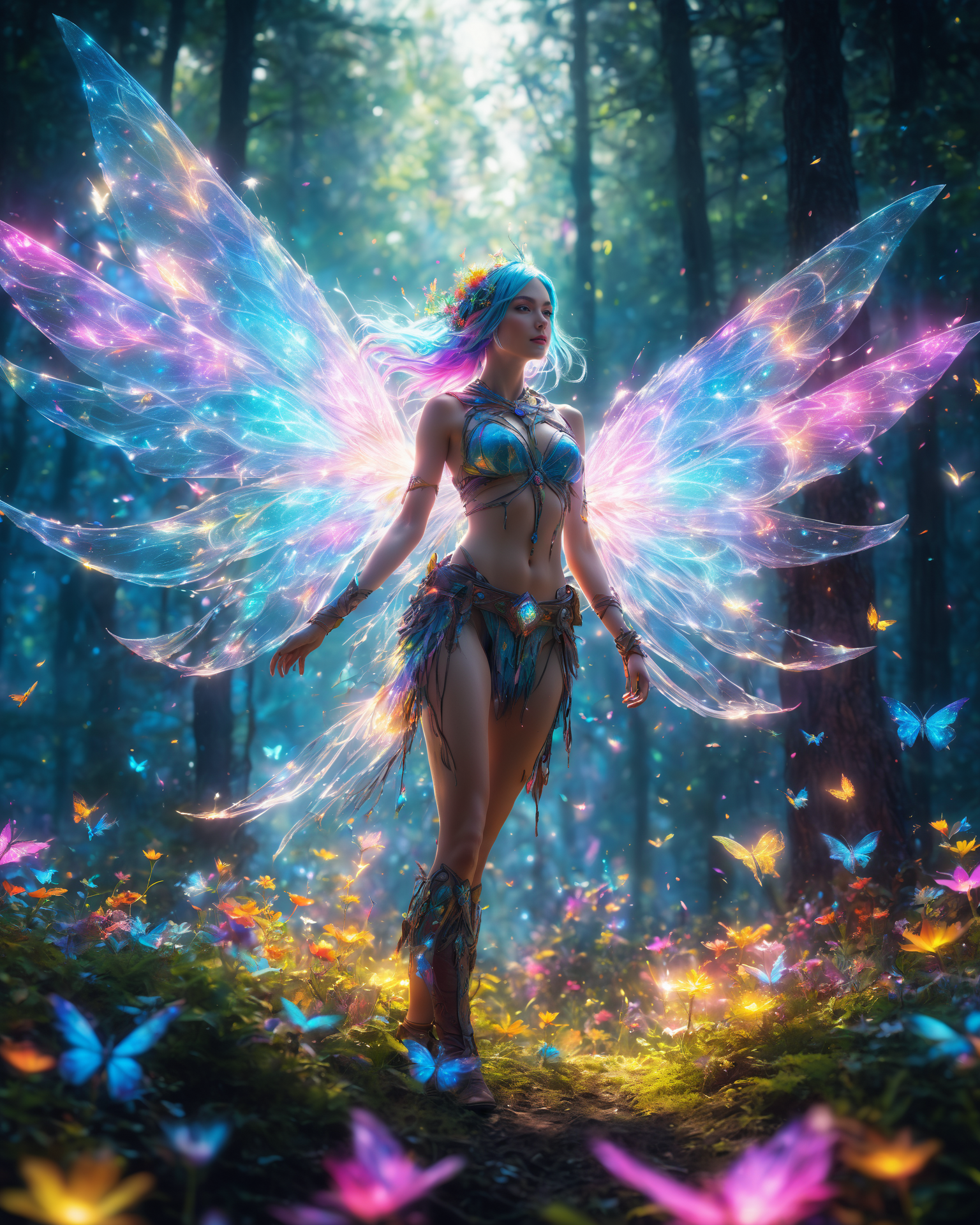 Magical Chronomancer: Vibrant Forest & Light Effects