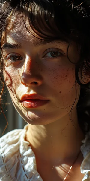 Studio Portrait Woman Brown Eyes