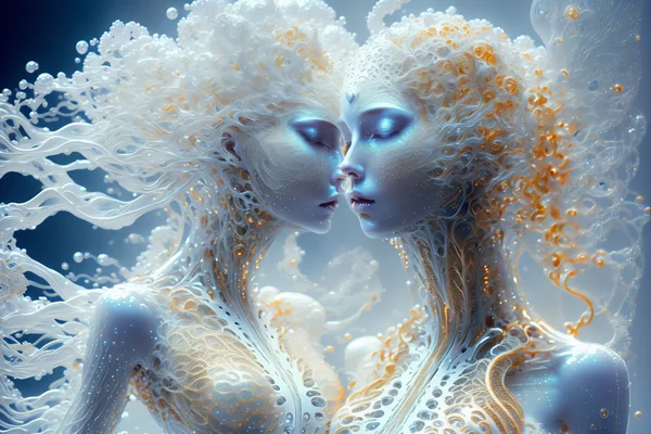 Biomechanical Translucent Woman Art