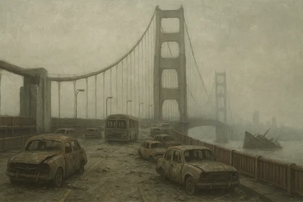 Post-Apocalyptic Golden Gate Bridge Art
