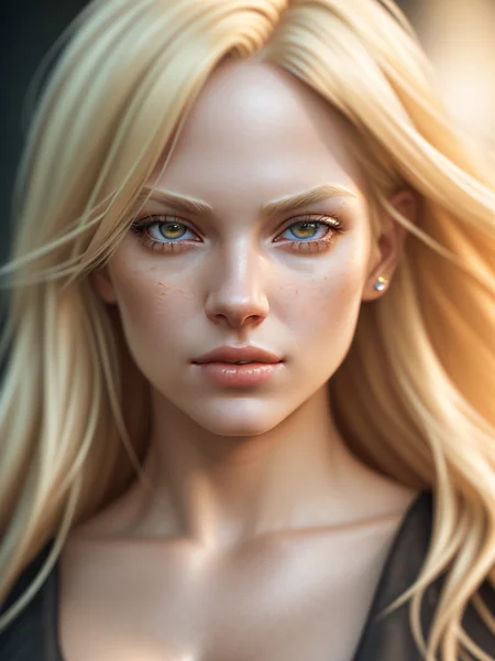 Blonde Woman Cinematic Portrait