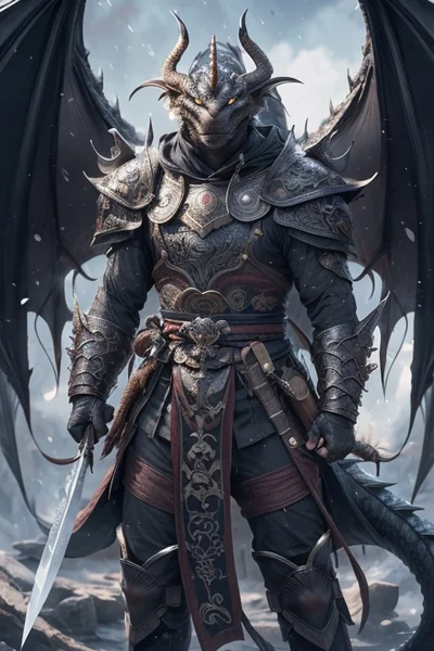 Dragon Warrior Hero Portrait