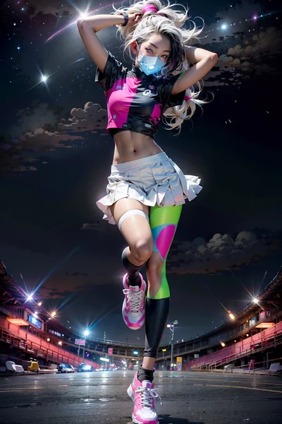 Korean Tennis Girl Cosmic Night Shot