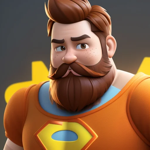Pixar Style 3D Superhero Portrait