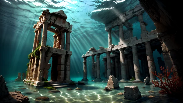 Lost City of Atlantis Underwater Art