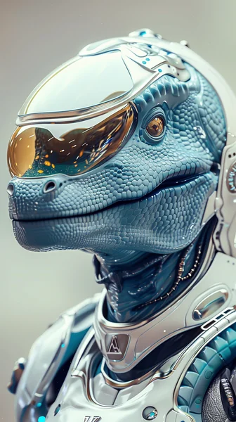 Alien Dinosaur Sci-Fi AI Art
