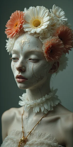 Surreal Mushroom Head Fashion Art