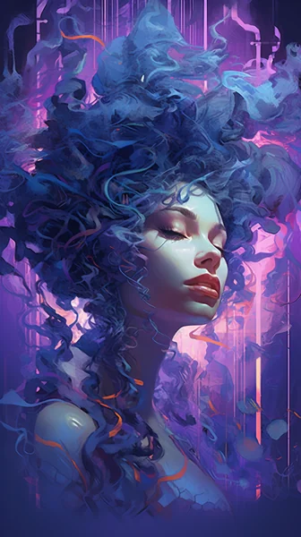 Blue Energy Musician Portrait