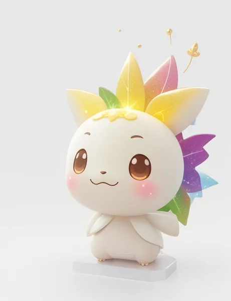 Cute Mascot Toy 3D Render
