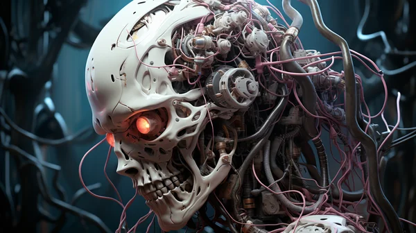 Cyberpunk Brain Machine Concept