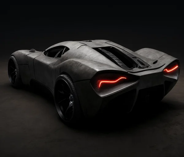 Dystopian Glowing Concept Sports Car