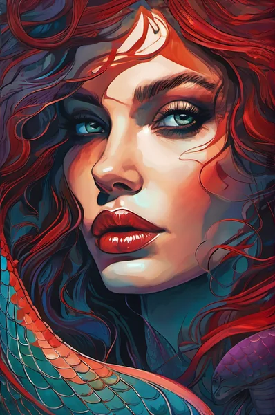 Moody Mermaid Fantasy Portrait
