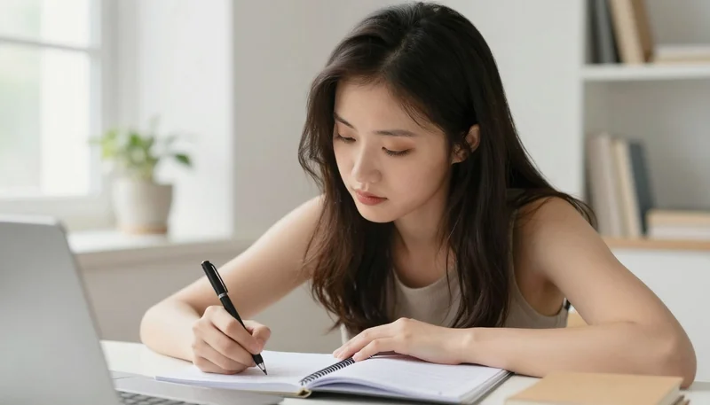 Beautiful Student Studying | Homework Study Scene Video