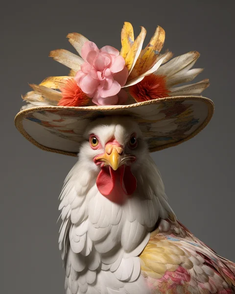 Chicken Wearing Chicken Hat