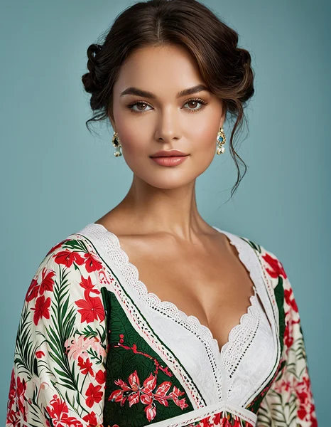 Hawaiian Gown Woman Portrait
