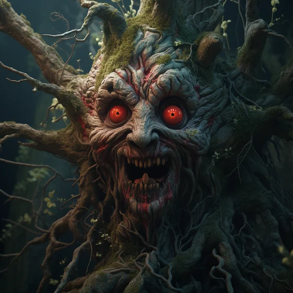 Red‑Eyed Forest Wood Creature Horror