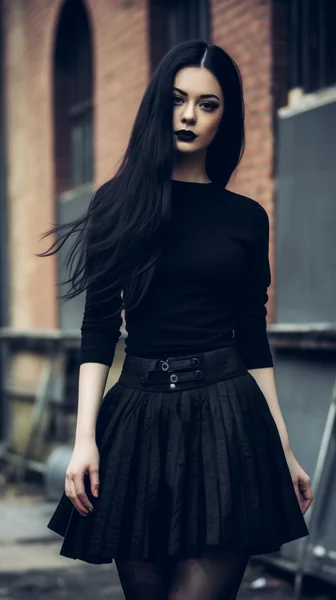 Goth Fashion Vertical Portrait