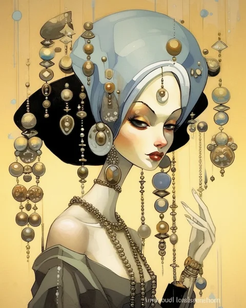 Cryptid Pearl Earring Illustration