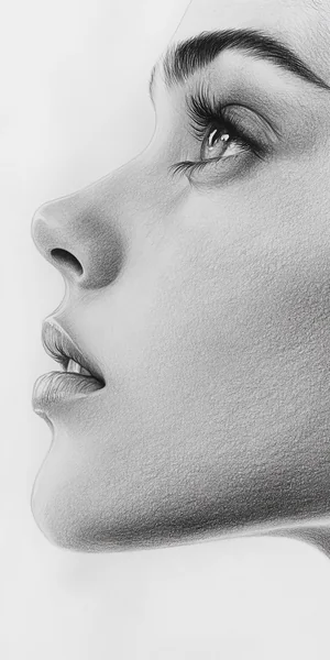 Graphite Pencil Woman Portrait