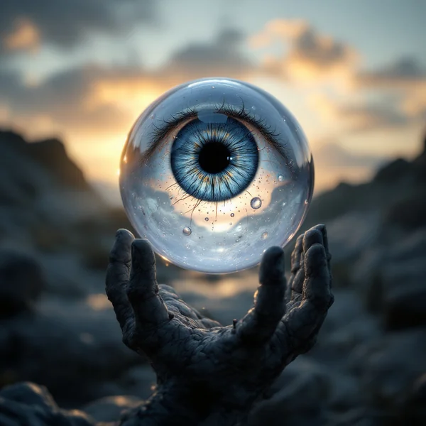 Floating Eyeball Surreal Photo