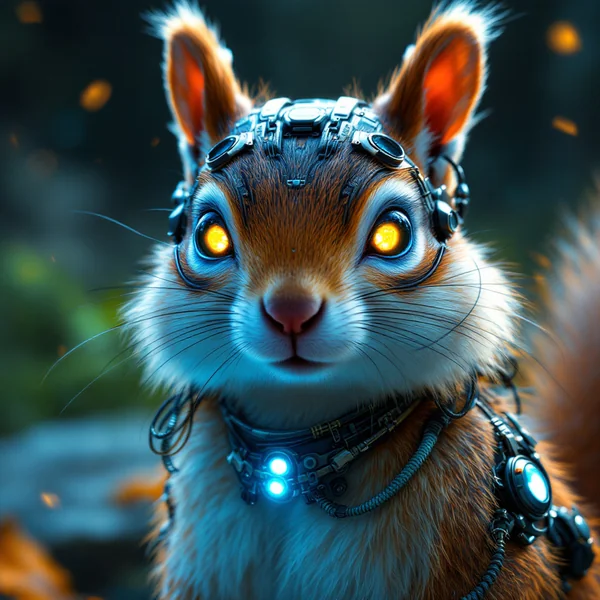 Cyberpunk Squirrel Humanoid