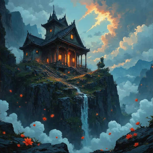 East Asian Ruins Wasteland Art