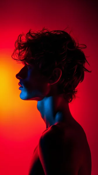 Color Contrast Silhouette Portrait