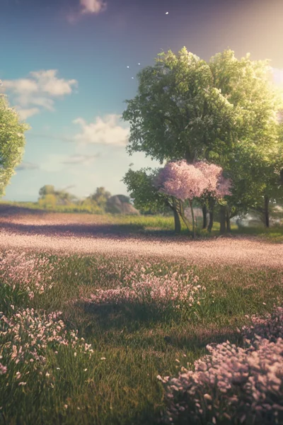 Cinematic Spring Landscape AI